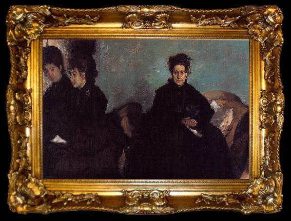 framed  Edgar Degas Duchess di Montajesi with Her Daughters, ta009-2